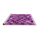 Sideview of Machine Washable Abstract Purple Contemporary Area Rugs, wshcon1564pur