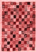 Abstract Red Contemporary Area Rugs