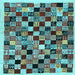 Square Machine Washable Abstract Light Blue Contemporary Rug, wshcon1564lblu