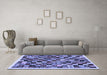 Machine Washable Abstract Blue Contemporary Rug in a Living Room, wshcon1564blu