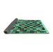 Sideview of Abstract Turquoise Contemporary Rug, con1564turq