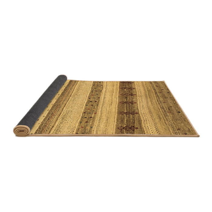 Sideview of Abstract Brown Contemporary Rug, con1565brn