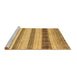 Sideview of Machine Washable Abstract Brown Contemporary Rug, wshcon1565brn