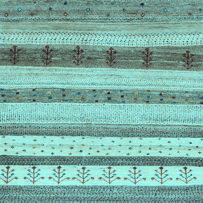 Square Abstract Light Blue Contemporary Rug, con1565lblu