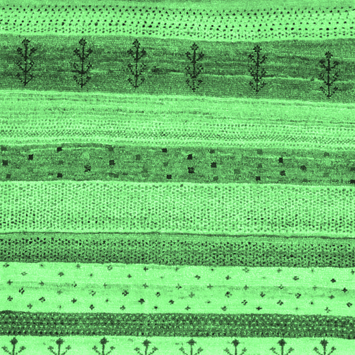 Machine Washable Abstract Emerald Green Contemporary Area Rugs, wshcon1565emgrn