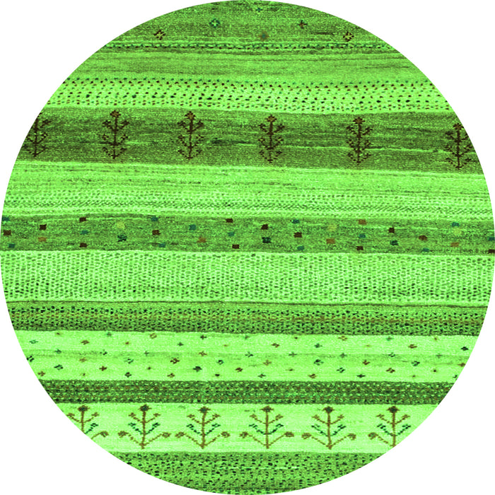 Square Abstract Green Contemporary Rug, con1565grn