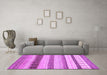 Machine Washable Abstract Purple Contemporary Area Rugs in a Living Room, wshcon1565pur