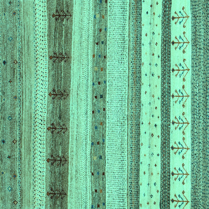 Square Abstract Turquoise Contemporary Rug, con1565turq