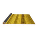 Sideview of Abstract Yellow Contemporary Rug, con1565yw