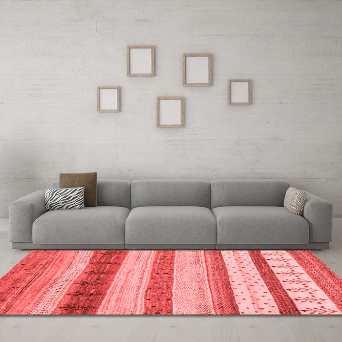 Contemporary Red Washable Rugs