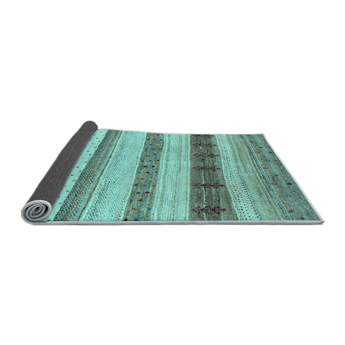 Sideview of Abstract Light Blue Contemporary Rug, con1565lblu