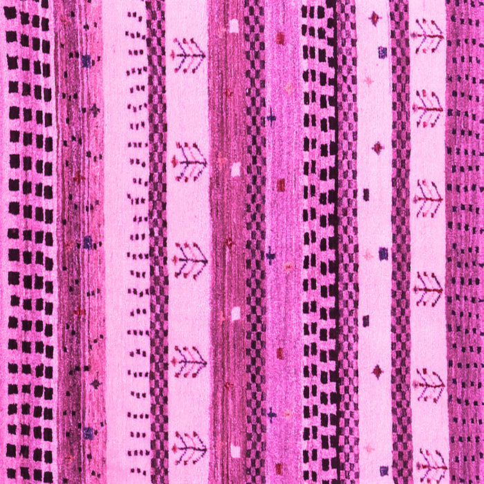 Square Machine Washable Abstract Pink Contemporary Rug, wshcon1566pnk