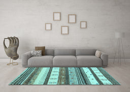 Machine Washable Abstract Light Blue Contemporary Rug in a Living Room, wshcon1566lblu