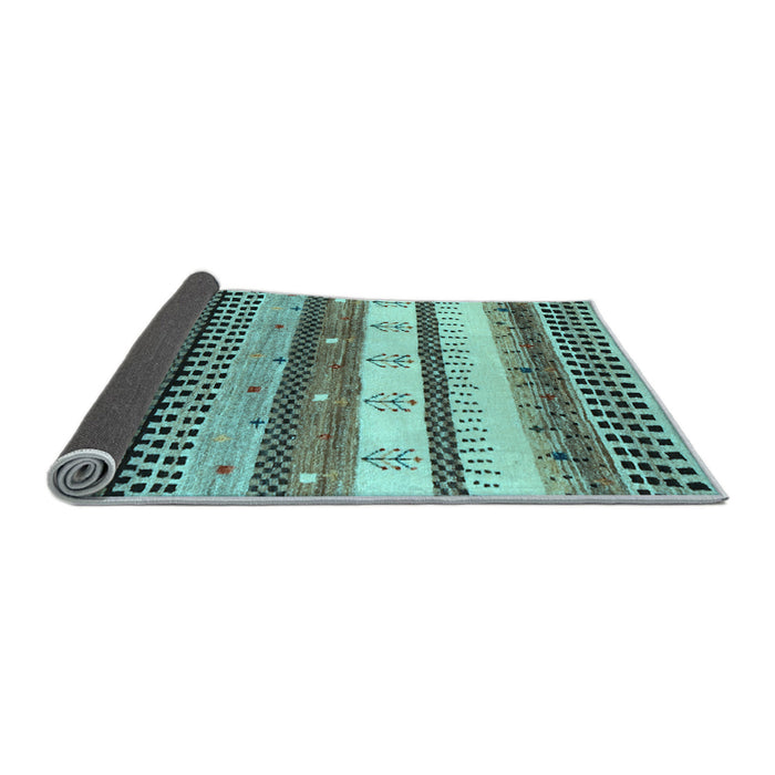 Sideview of Abstract Light Blue Contemporary Rug, con1566lblu