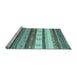 Sideview of Machine Washable Abstract Light Blue Contemporary Rug, wshcon1566lblu