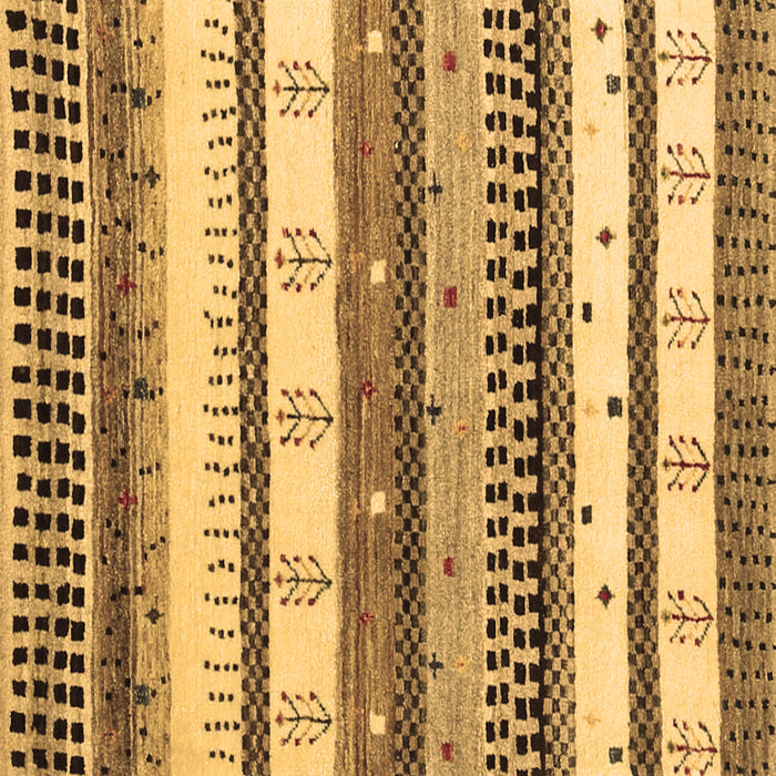 Square Abstract Brown Contemporary Rug, con1566brn