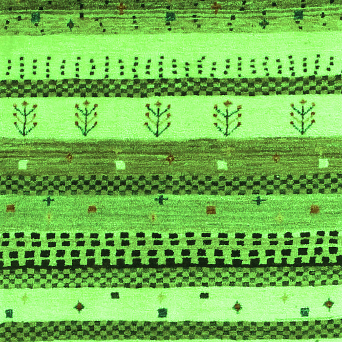 Serging Thickness of Machine Washable Abstract Green Contemporary Area Rugs, wshcon1566grn