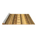 Sideview of Machine Washable Abstract Brown Contemporary Rug, wshcon1566brn