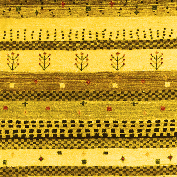 Machine Washable Abstract Yellow Contemporary Rug, wshcon1566yw