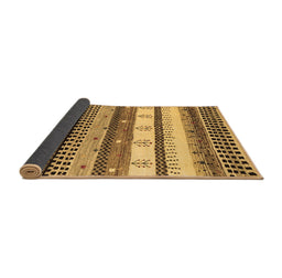 Sideview of Abstract Brown Contemporary Rug, con1566brn