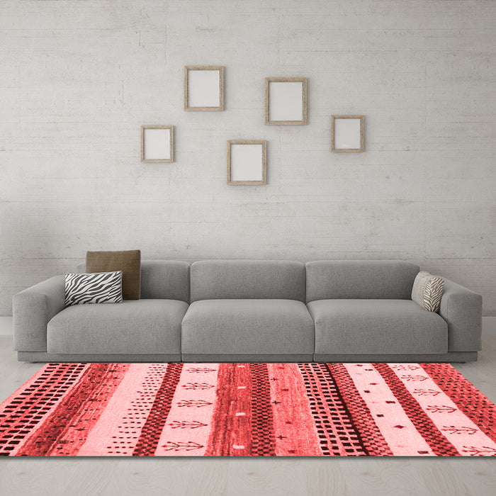 Contemporary Red Washable Rugs