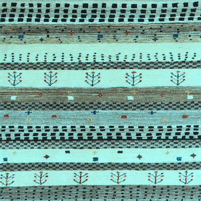 Square Machine Washable Abstract Light Blue Contemporary Rug, wshcon1566lblu