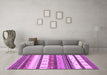 Machine Washable Abstract Purple Contemporary Area Rugs in a Living Room, wshcon1566pur