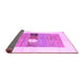 Sideview of Solid Purple Modern Rug, con1567pur