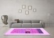 Machine Washable Solid Purple Modern Area Rugs in a Living Room, wshcon1567pur