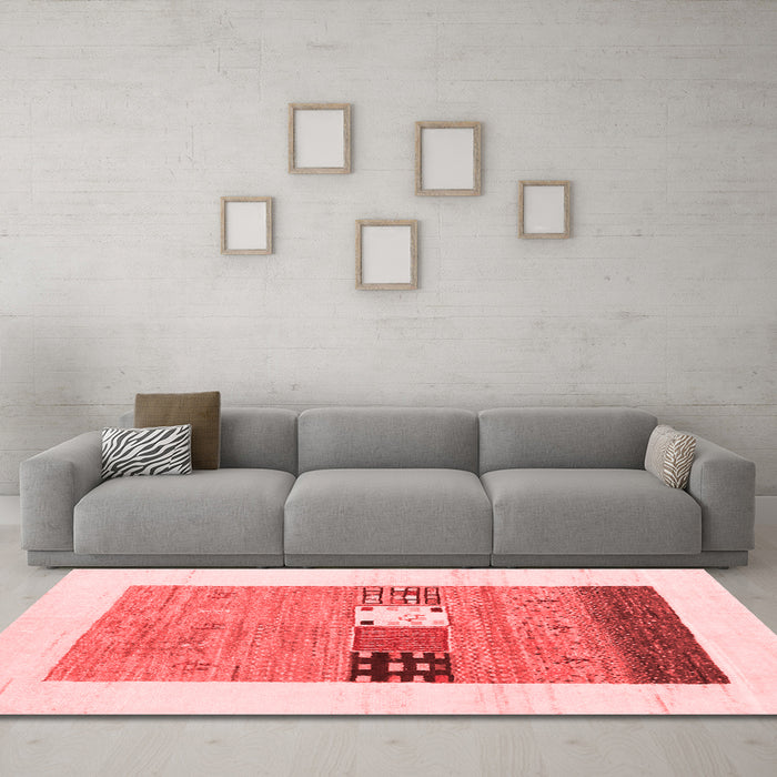 Modern Red Washable Rugs