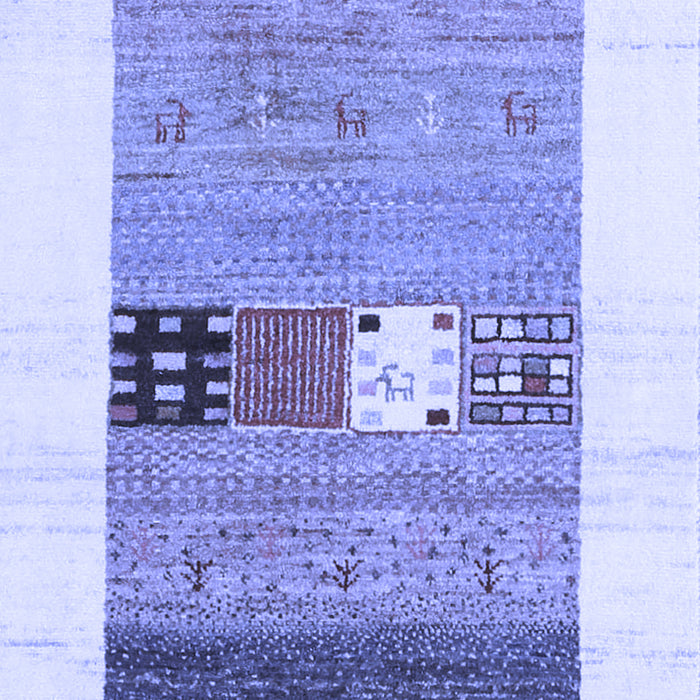 Machine Washable Solid Blue Modern Rug, wshcon1567blu