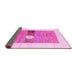 Sideview of Solid Pink Modern Rug, con1567pnk