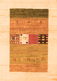 Solid Orange Modern Rug, con1567org