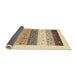 Thickness of Contemporary Brown Gold Solid Rug, con1568