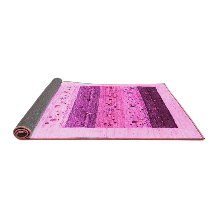 Sideview of Solid Pink Modern Rug, con1568pnk