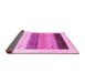 Sideview of Solid Pink Modern Rug, con1568pnk