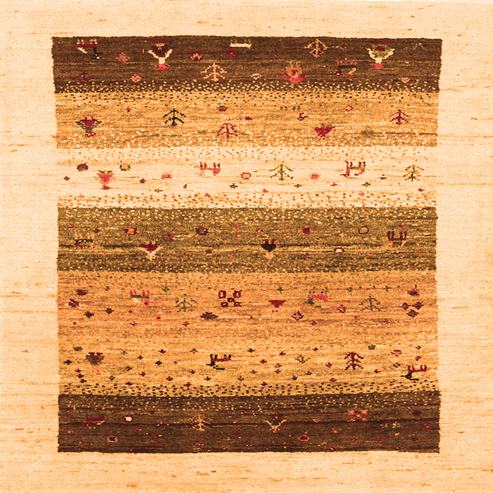 Round Machine Washable Solid Orange Modern Area Rugs, wshcon1568org