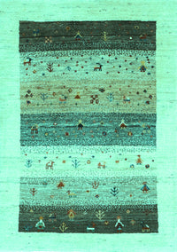 Solid Turquoise Modern Rug, con1568turq