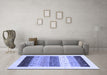 Machine Washable Solid Blue Modern Rug in a Living Room, wshcon1568blu