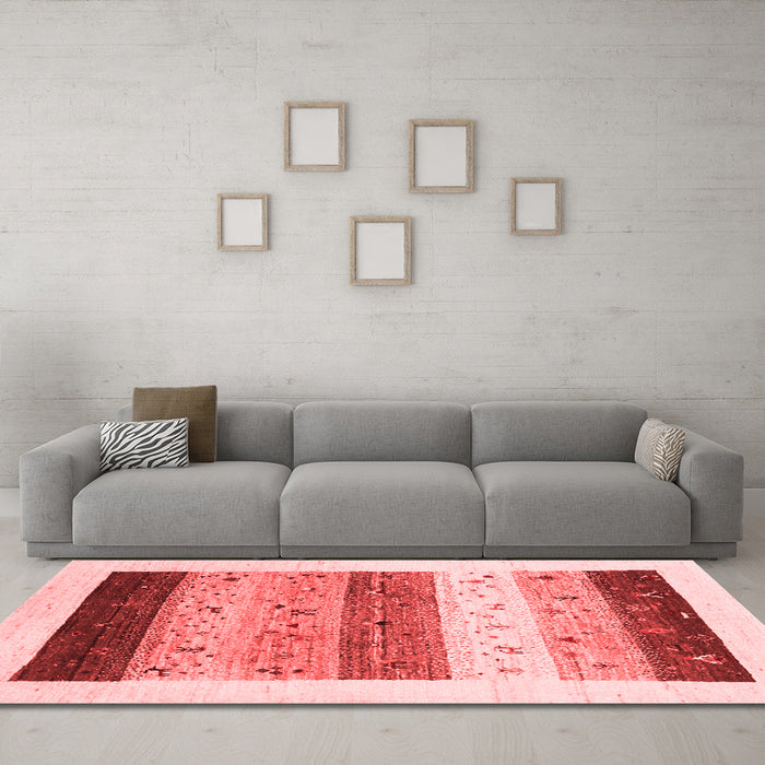 Modern Red Washable Rugs