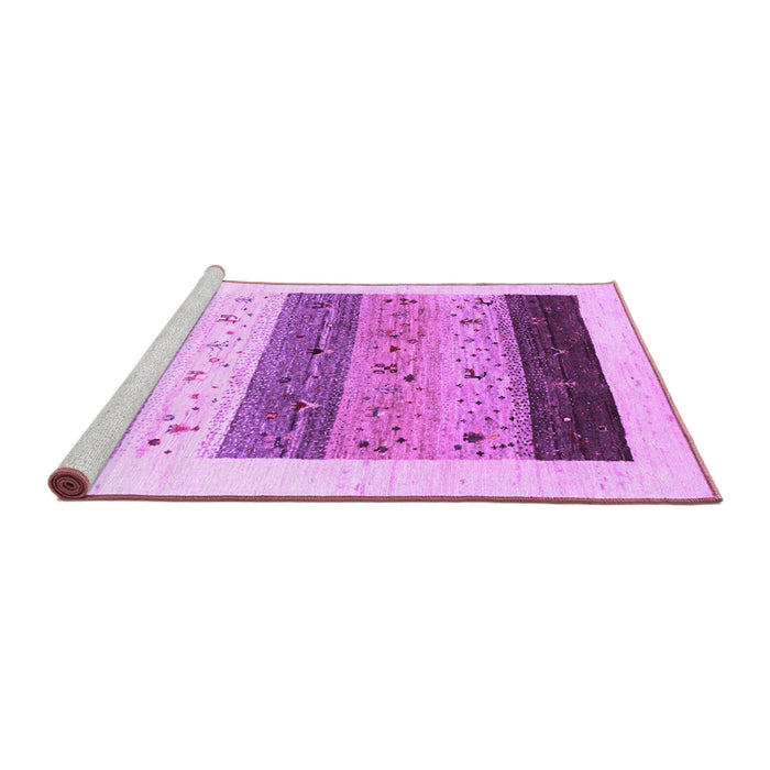Sideview of Machine Washable Solid Purple Modern Area Rugs, wshcon1568pur