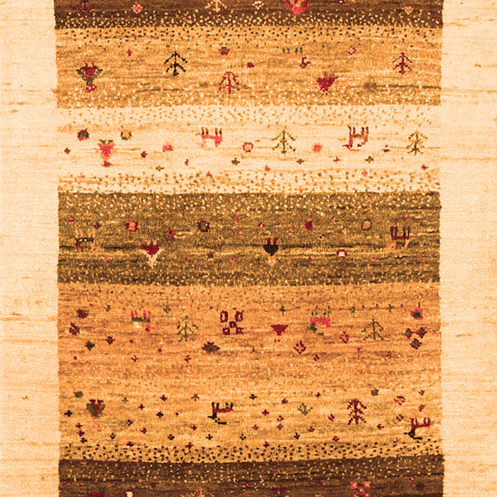 Serging Thickness of Machine Washable Solid Orange Modern Area Rugs, wshcon1568org