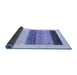 Sideview of Solid Blue Modern Rug, con1568blu