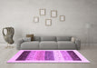 Machine Washable Solid Purple Modern Area Rugs in a Living Room, wshcon1568pur