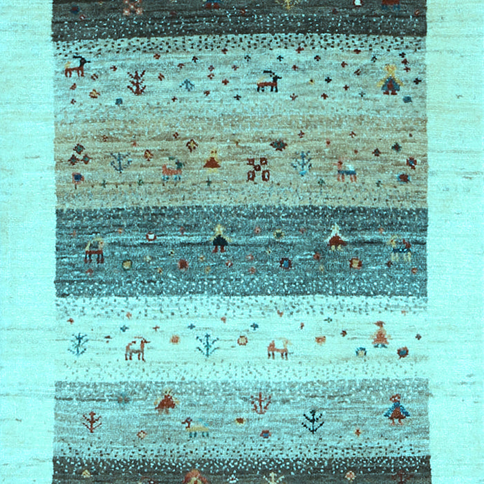 Machine Washable Solid Light Blue Modern Rug, wshcon1568lblu