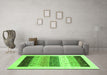 Machine Washable Solid Green Modern Area Rugs in a Living Room,, wshcon1568grn