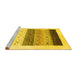 Sideview of Machine Washable Solid Yellow Modern Rug, wshcon1568yw