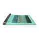 Sideview of Solid Light Blue Modern Rug, con1568lblu