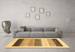 Machine Washable Solid Brown Modern Rug in a Living Room,, wshcon1568brn