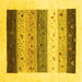 Square Solid Yellow Modern Rug, con1568yw